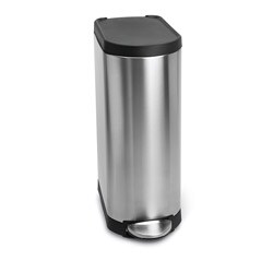 Simplehuman 9-gal Brushed Steel Slim Step Trash Can
