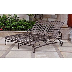Santa Fe Nailhead Double Multi-position Chaise Lounge