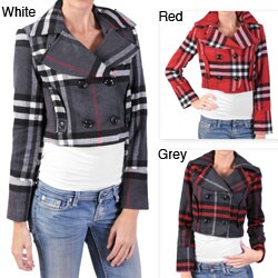 Ci Sono by Journee Junior's Checkered Double-breasted Coat