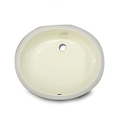 Undermount Ceramic Bone-color Bathroom Bowl Sink