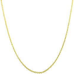 14k Yellow Gold 24-inch Diamond-cut Cable Chain
