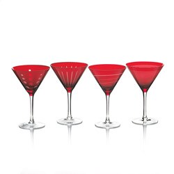 Mikasa Cheers Ruby 10-Ounce Martini Glasses (Set of 4)