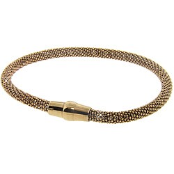 Eternally Haute JewelQuake Gold over Sterling Silver Mesh Bracelet