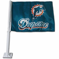 Miami Dolphins 19-inch Car Flag