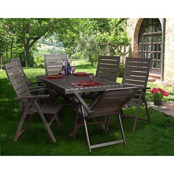 Barbados 7-piece Faux Wood Dining Set