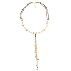 Silverplated Black Crystal Bead Necklace