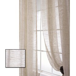 Linen Open Weave Natural 96-inch Sheer Curtain Panel 