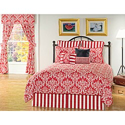 Elysee Red Twin-size 7-piece Comforter Set