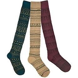 Muk Luks Women's Micro Fiber Boot Height Socks (Pack of 3)