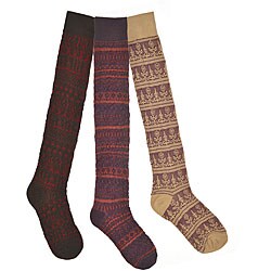 MUK LUKS Women's Micro Fiber Boot Height Socks (Pack of 3)