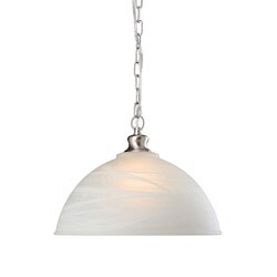 Transitional 1-light Brushed Nickel Pendant