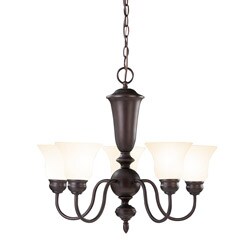Transitional 5-light Oil Rubbed Bronze Chandelier