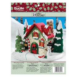 Bucilla Mary Engelbreit Snow Cottage Centerpiece Felt Applique Kit