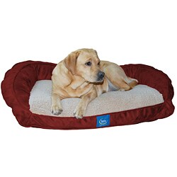 Serta Memory Foam Lounge Bolster Pet Bed