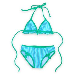 Azul Swimwear Girl's Stripe Triangle Bikini