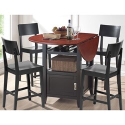 Dayton Modern 5-piece Drop-leaf Pub Table Dining Set