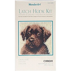 Caron Wonderart Chocolate Dog Latch Hook Kit 