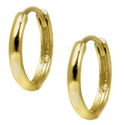 14kt Yellow Gold Rounded Mini-Hoop Earrings