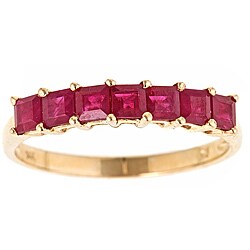 Dyach 14k Yellow Gold Ruby Classic Ring