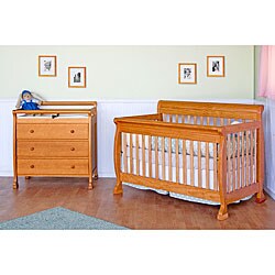 DaVinci Kalani 4-in-1 Crib with Toddler Rail in Honey Oak