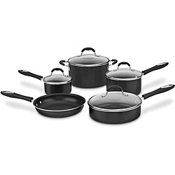 Cuisinart 55-9BK Black Advantage Nonstick 9-piece Cookware Set 