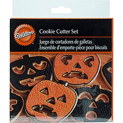 Wilton 'Pumpkin Fun Face' Metal Cookie Cutters (Pack of 5)