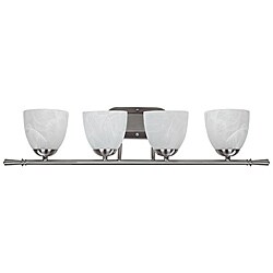 Transitional 4-light Brushed Nickel Bath Bar