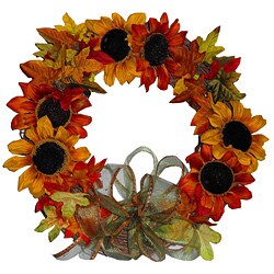 Sunflower Harvest 24-inch Wreath 