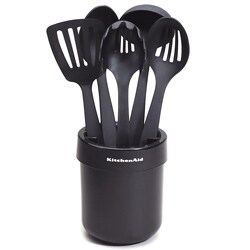 KitchenAid Black Ceramic Crock with Tools 