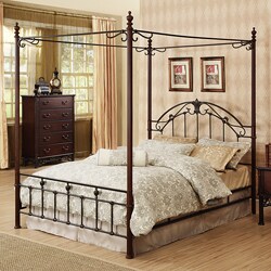 Full Size Modern  Frames on Amazon Com  Full Size Black Sunburst Metal Frame Canopy Bed  Home