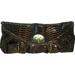 Ronella Lucci Vecceli Snake Embossed Clutch 