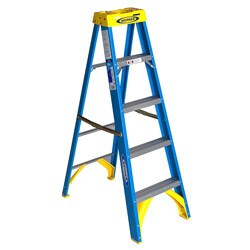 Werner Five-foot Blue Fiberglass Stepladder