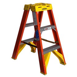 Werner Three-foot Orange Fiberglass Stepladder