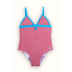 Azul Swimwear Girl's Manuela Red Stripe One-piece Swimsuit