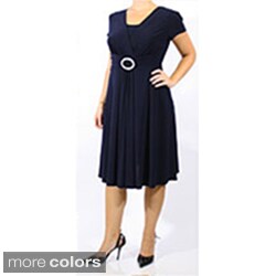 R & M Richards Women's Buckle Dress