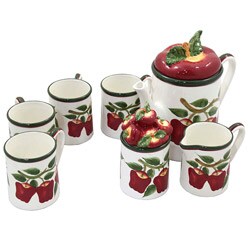 Country Apple Collection 9-piece Coffee and Tea Set 