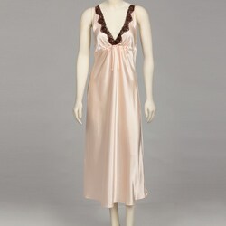 Jones New York Women's Peach Silk Nightgown