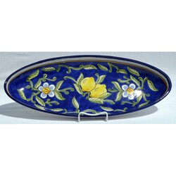 Citronique Design Ceramic 21-inch Oval Platter (Tunisia) 