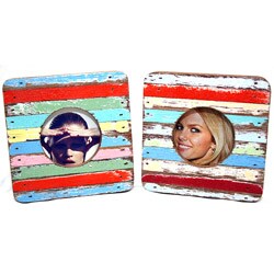 Chimlin Curve Boatwood Photo Frames (Set of 2)