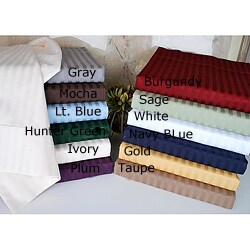 Egyptian Cotton 400 Thread Count Striped Split King-size Sheet Set