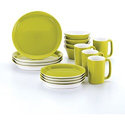 Rachael Ray 16-piece Round and Square Green Dinnerware Set