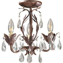 World Imports Bijoux Collection 3-light Semi-flush Convertible Chandelier