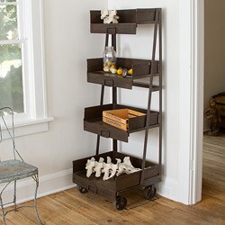 Iron Industrial 4-shelf Bookcase (India)