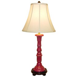 Pink Candlestick Holder Porcelain Table Lamp