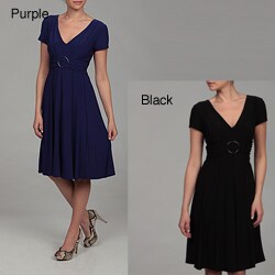 Scarlett Women's Buckle Ruche Waist Dress