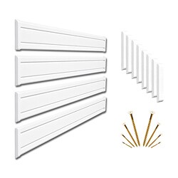 White 16-linear-feet with Screws 6-inch Panels (Pack of 4 Panels)