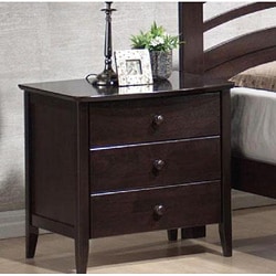 Dark Walnut Youth 3-drawer Nightstand