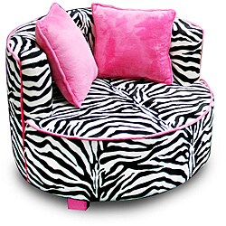 Magical Harmony Kids Minky Zebra Redondo Chair