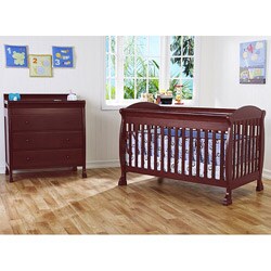 DaVinci Jacob 4-in-1 Crib with Toddler Rail in Cherry