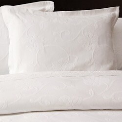 Isadora White Matelasse Pillow Sham